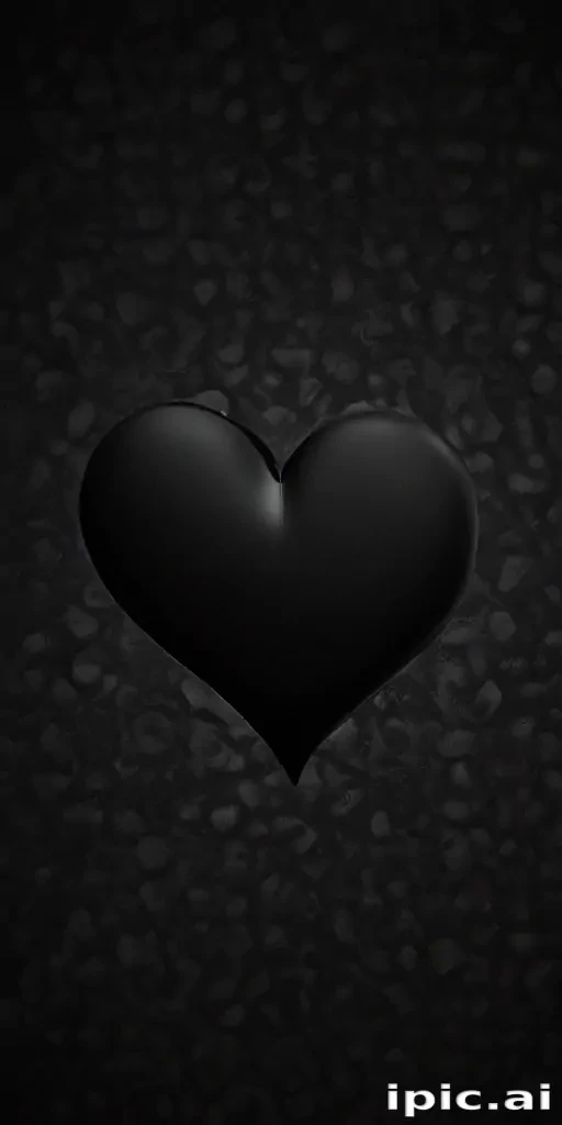 black wallpaper heart