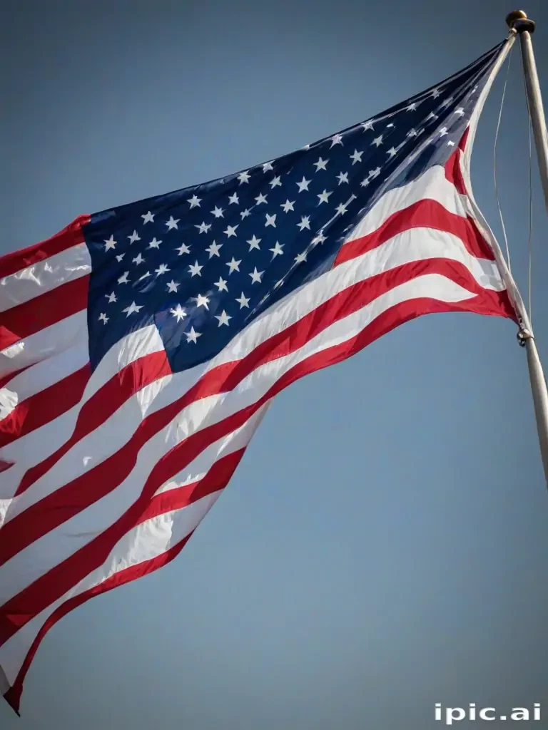 american flag waving png