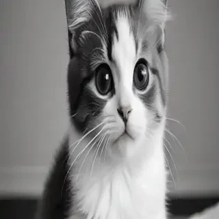black and white cute