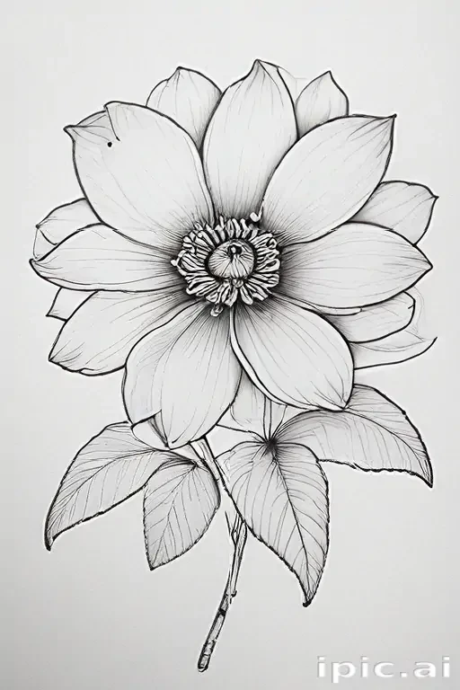 flower drawing for coloring