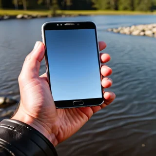 phone in hand png