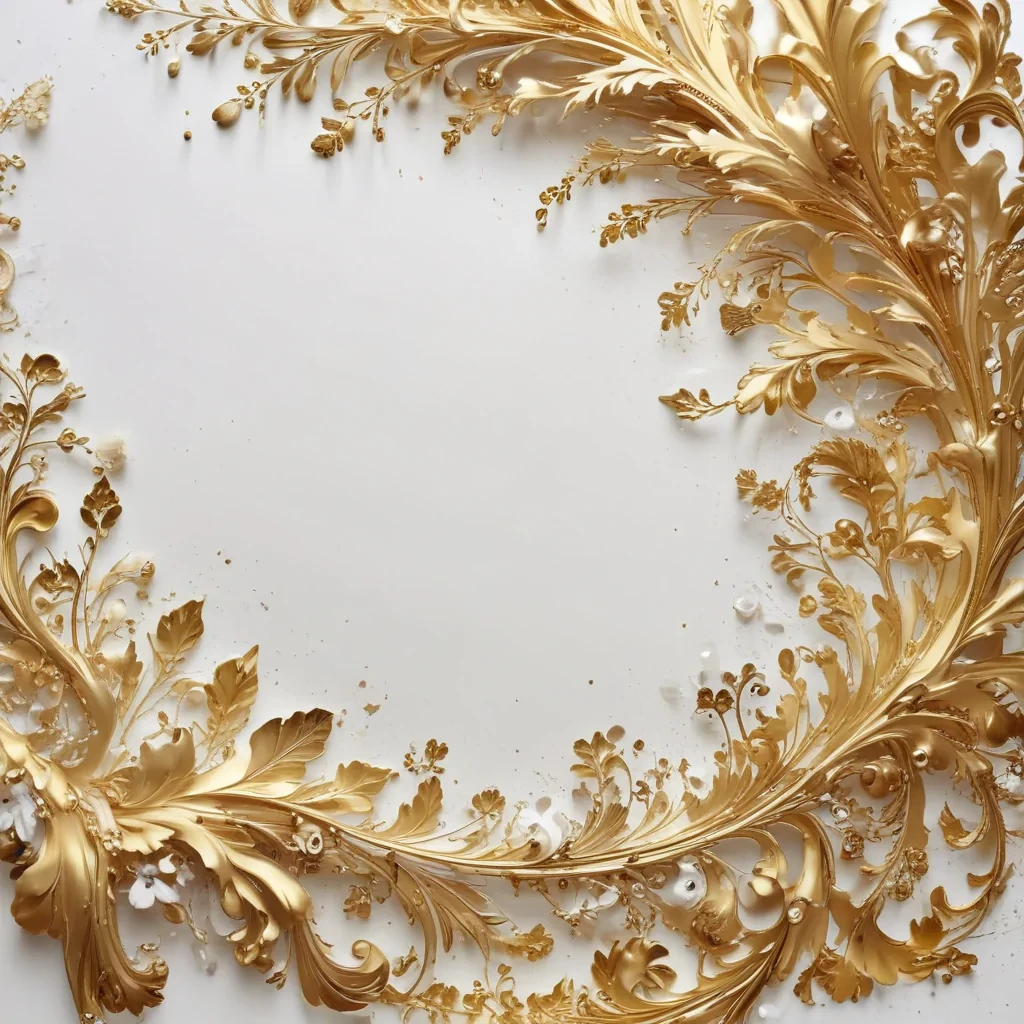 white background gold