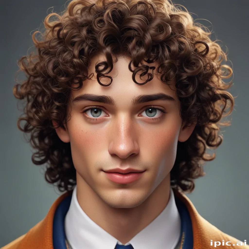 popular male cartoon characters with curly hair