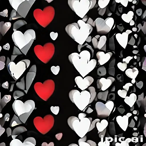 hearts background black