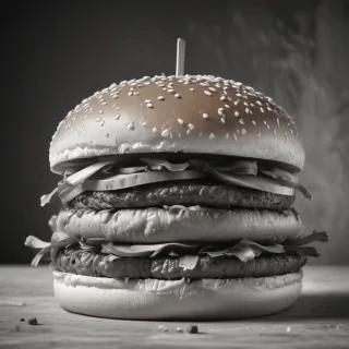 burger clipart black and white