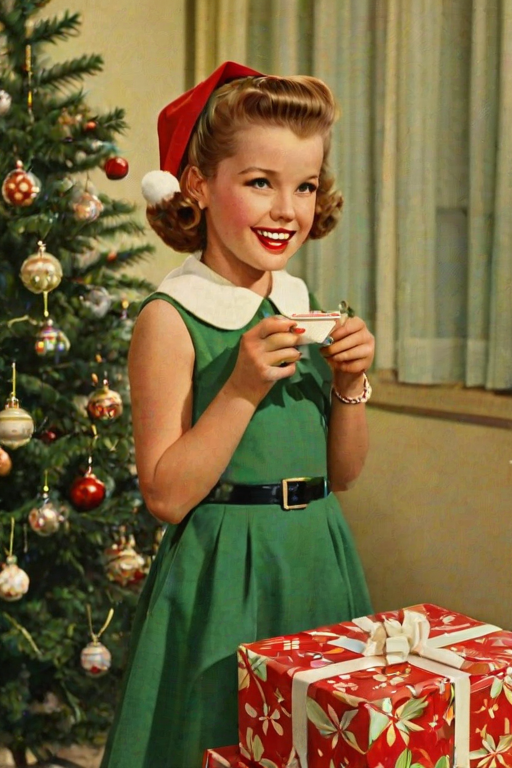 retro christmas image