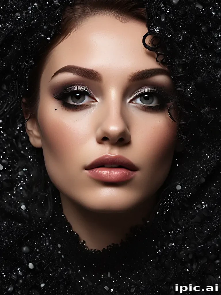 high resolution black glitter background
