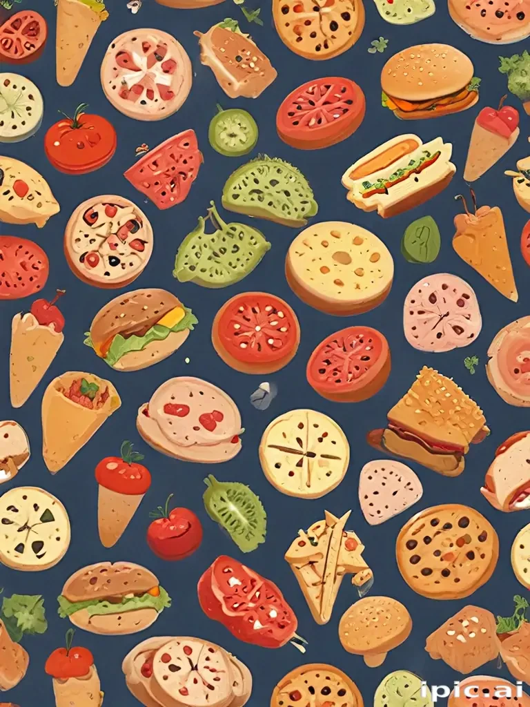 animated food