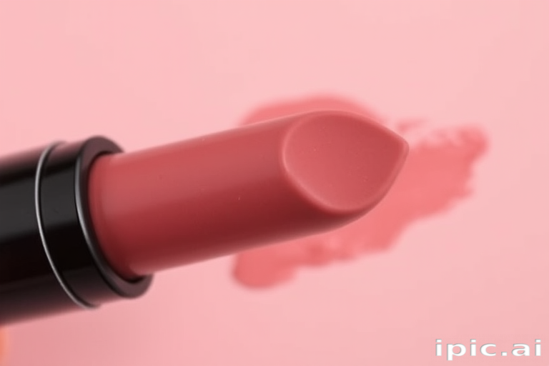 Creamy mauve lip crayon "Dusty Rose Dream" with satin finish and blurring effect, suitable for office wear and casual outings, easy-to-apply twist-up packaging
