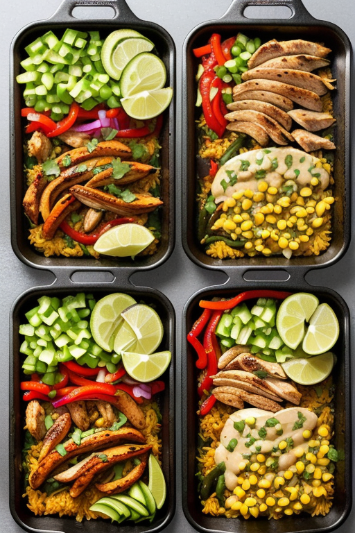 sheet pan poblano chicken fajita bowls