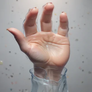 transparent prayer hand