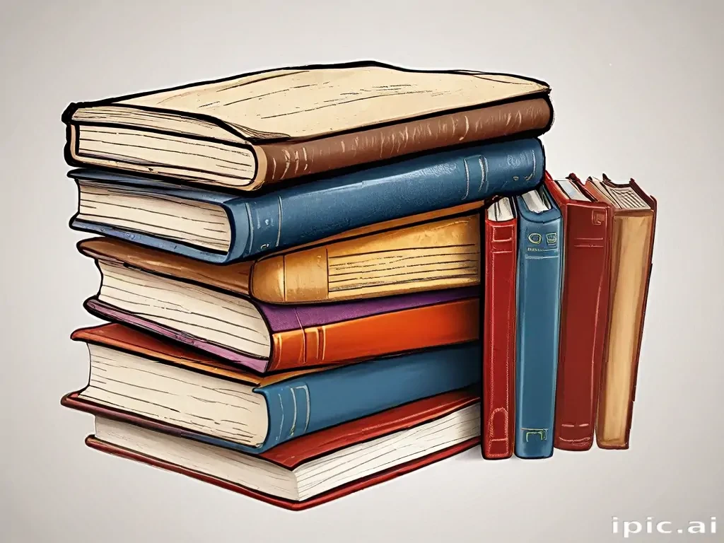 stacked books clip art