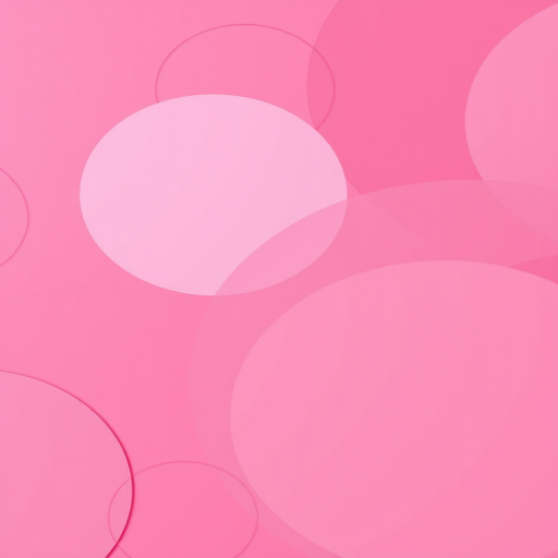 Create an abstract background with vibrant pink shades and overlapping geometric shapes like circles and stripes, using a Canon EOS R5 camera with a 50mm f/1.2 lens, aperture set to f/4, ISO 100, and a top-down view for a clean composition.