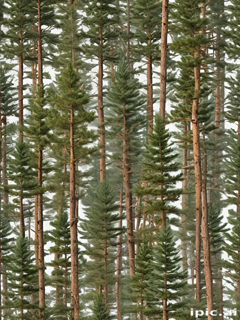 pine trees transparent background