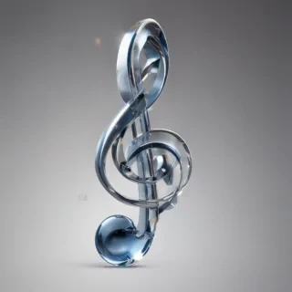 transparent music note