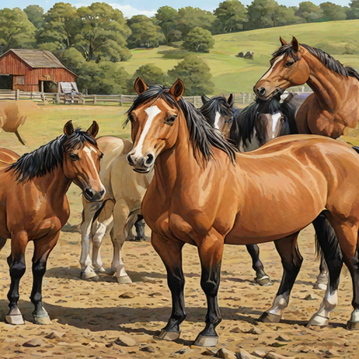 horses cartoon