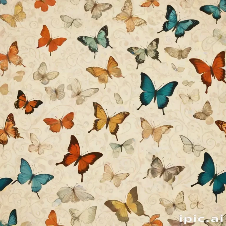 background with butterflies