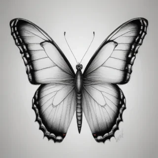 outline drawing of a butterfly