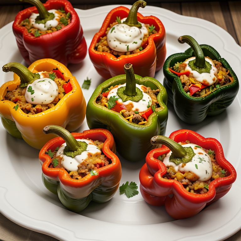 what do you serve with stuffed peppers