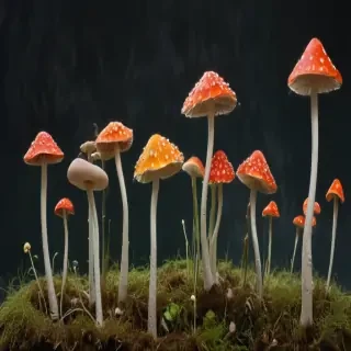 thin stemmed mushroom