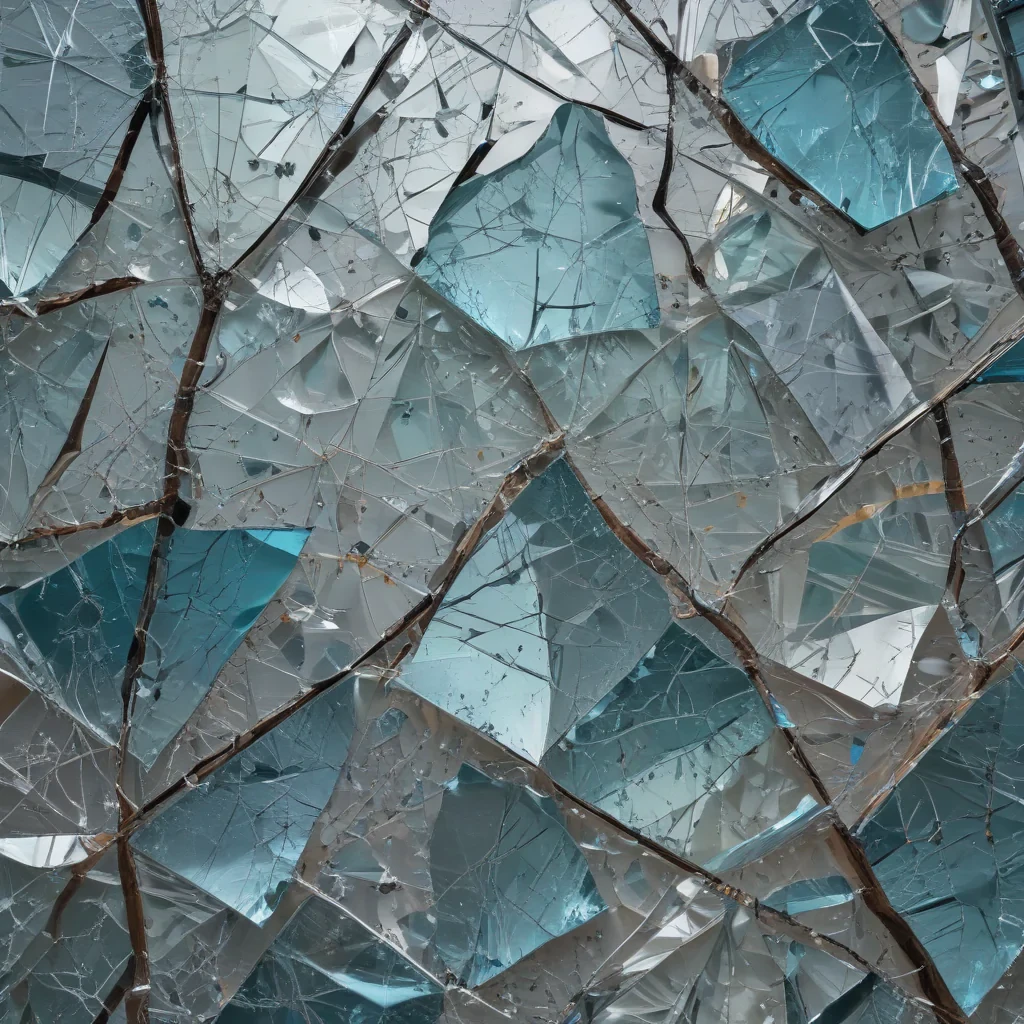 cracked glass transparent