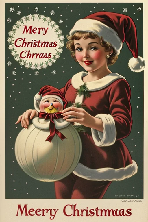 vintage merry christmas image