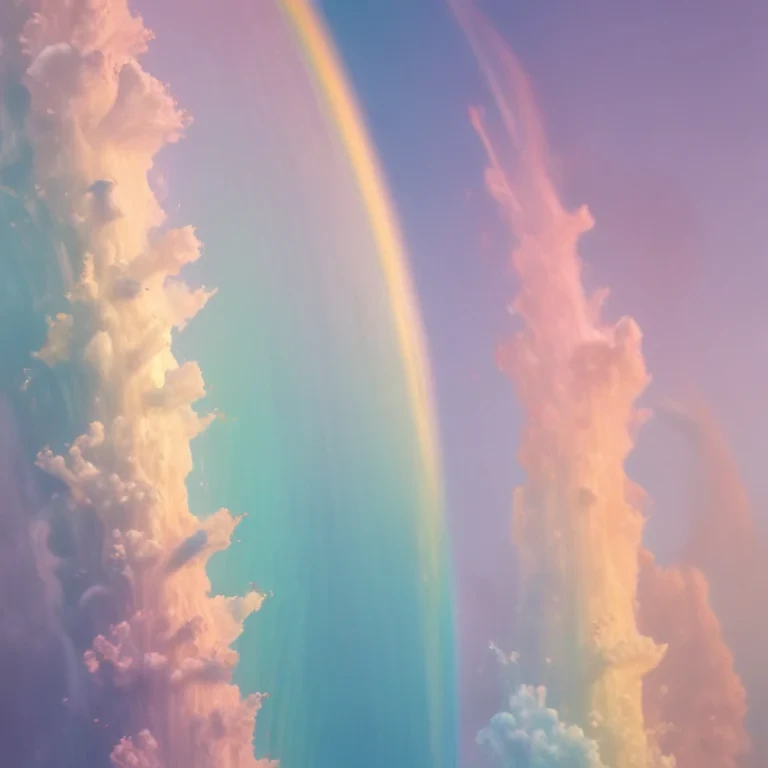pastel coloured rainbow