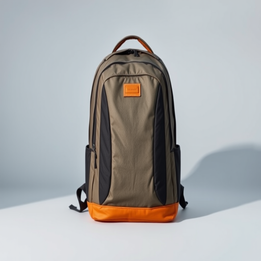 Create a high-resolution image of a backpack, using a Canon EOS 5D Mark IV, f/5.6 aperture, 1/125 sec shutter speed, ISO 100, natural lighting, shot from a front view with a slight perspective angle, ensuring a clean and minimalistic background for clarity.
