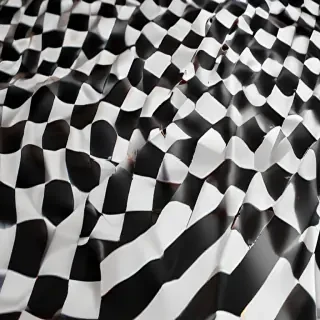 black and white checkered background