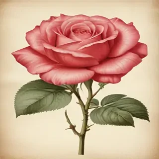 vintage rose illustration