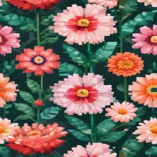 pixel flowers