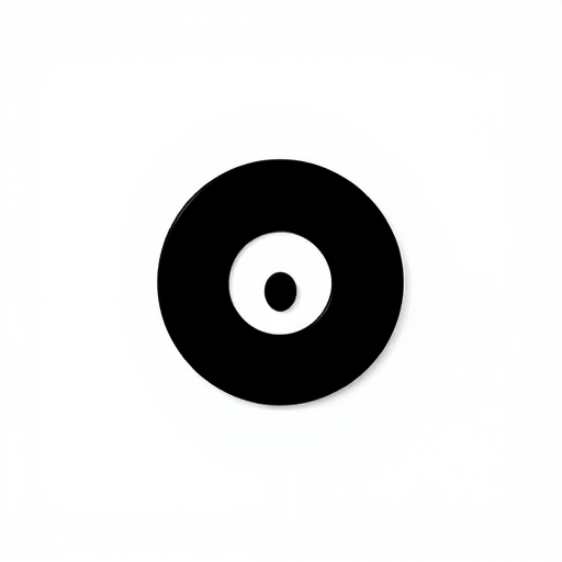 Regenerate the yin-yang symbol with a clean and minimal design, high contrast between black and white, soft shadow for depth, using a DSLR camera, 50mm lens, aperture f/2.8, ISO 100, natural lighting, top-down view.