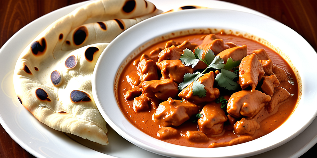 butter chicken and butter naan
