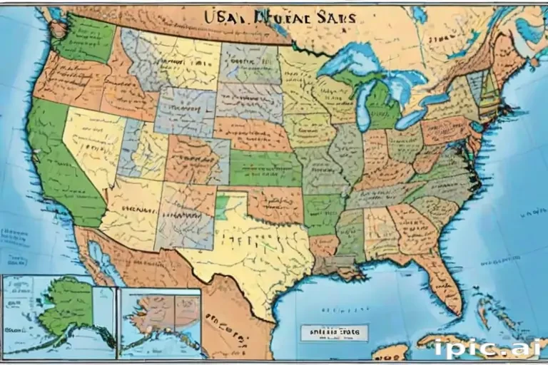 usa map with states