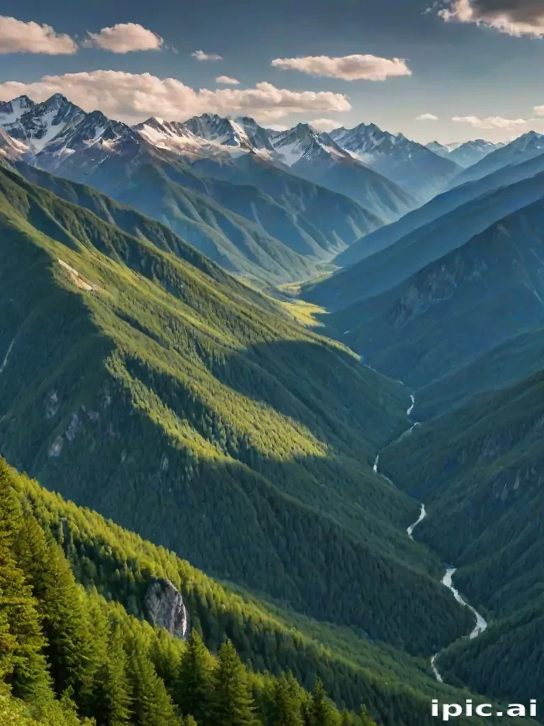 mountainous background