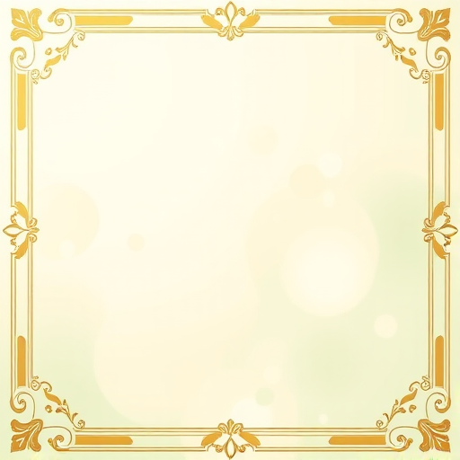 Create a high-resolution image of an elegant, soft-focus background with a subtle gradient from light cream to pale green, framed with ornate golden borders, shot with a DSLR camera at f/2.8 aperture, ISO 100, 50mm lens, in portrait orientation, using a softbox for even lighting.