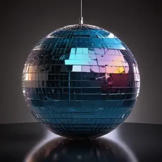 transparent disco ball