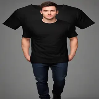 black tee mockup