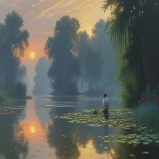 monet painting wallpaper