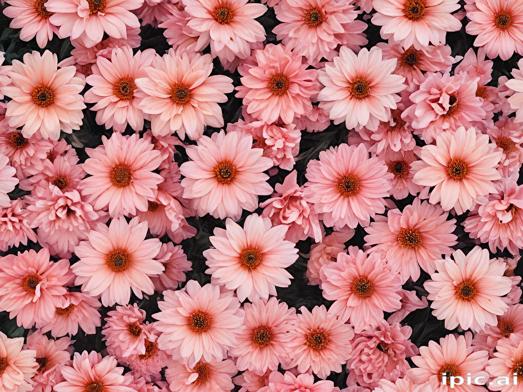Pink Flowers Array A Beautiful Array of Soft Pink Flowers in Blooming Abundance.