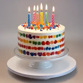 transparent birthday cake