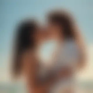 two girls kissing