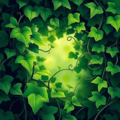 generate a digital illustration of swirling green vines and leaves with varying shades of green, focusing on intricate details and smooth curves, shot with a high-resolution DSLR camera at f/2.8, 50mm lens, 1/200s shutter speed, with soft natural lighting.