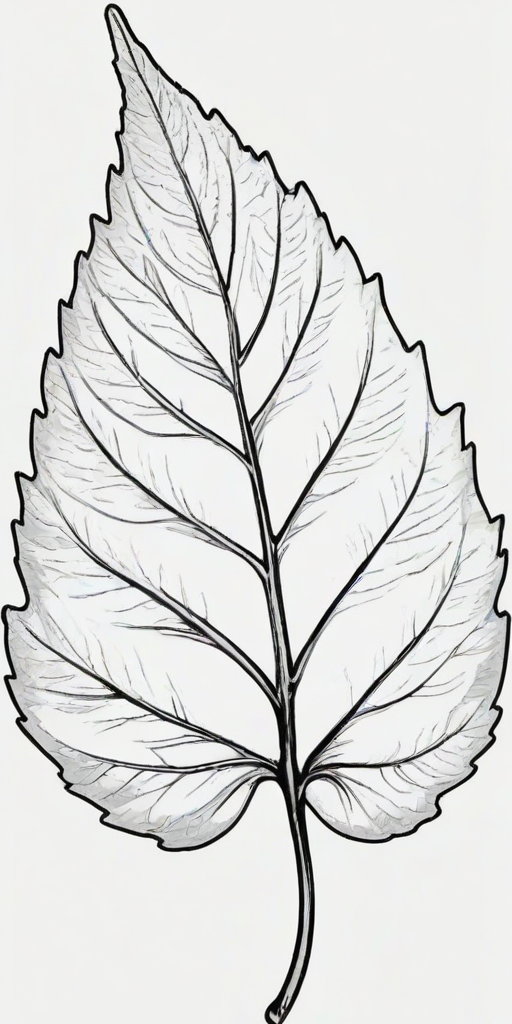 leaf clip art black and white