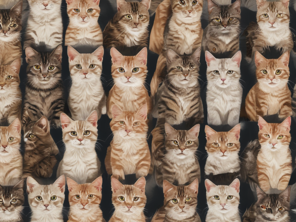 A Colorful Collection of Cats Showcasing Their Unique Personalities and ...