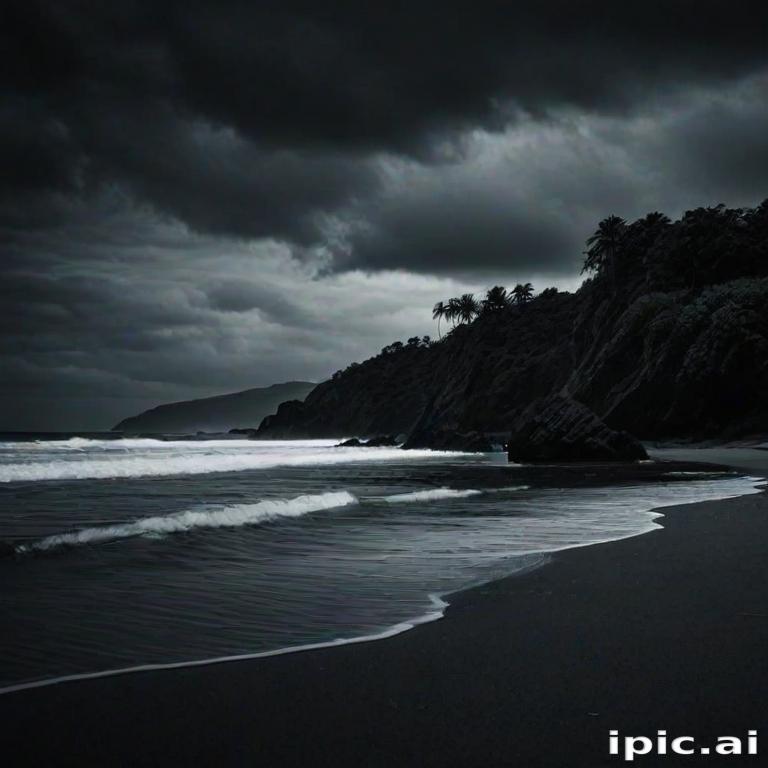 dark beach wallpaper