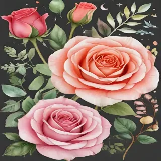 watercolor roses png
