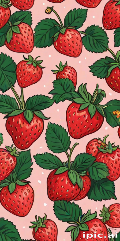 strawberry wallpaper aesthetic
