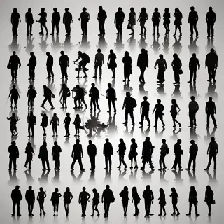 people silhouettes