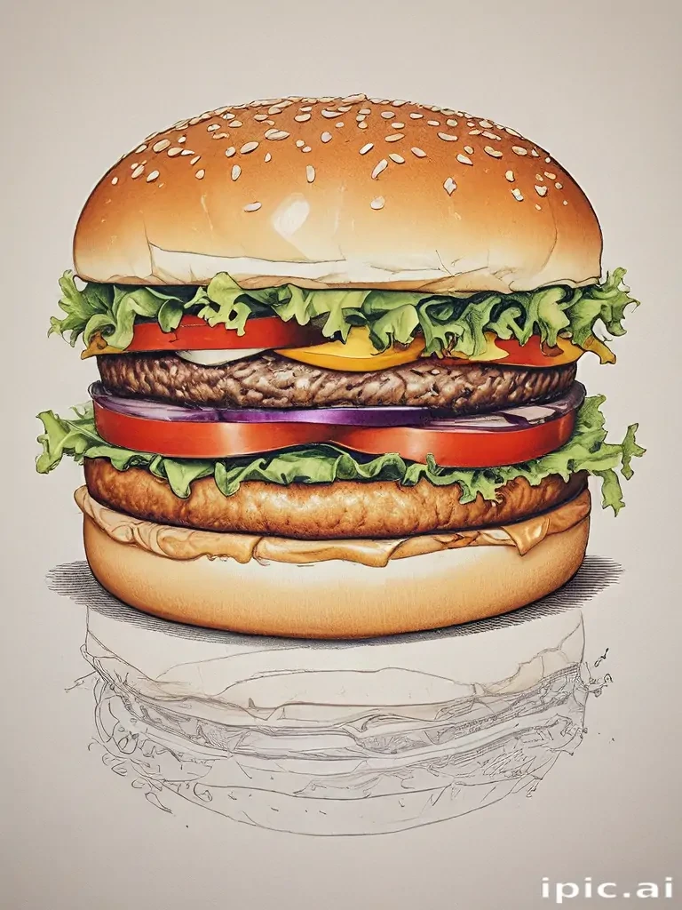 hamburger drawing